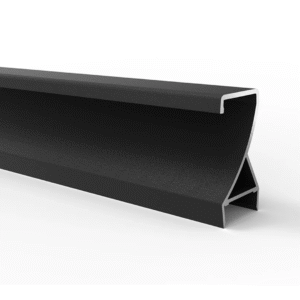 Perfil Manija Z Para Tablero 15mm X 3m Negro